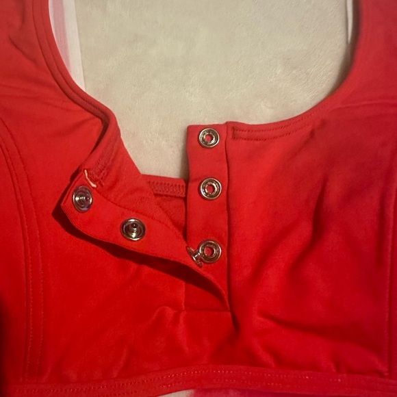 SEAFOLLY Tank Bikini Top in Chilli Red NWOT - Picture 8 of 14